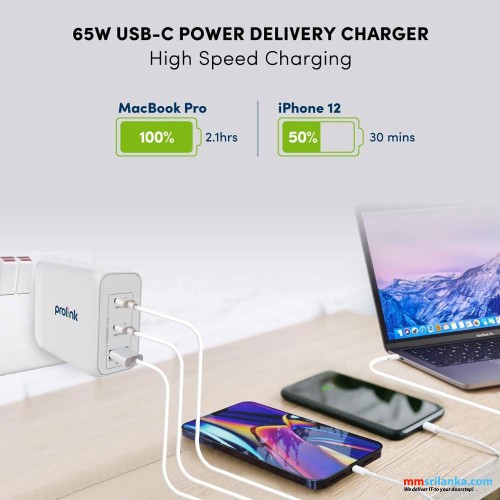 Prolink 65W 3-Port GaN Charger 